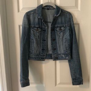 Distressed American Eagle Denim Jacket